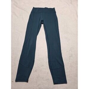 Lululemon In Movement Tight 25" Everlux Leggings Bermuda Teal Size 6 Yoga